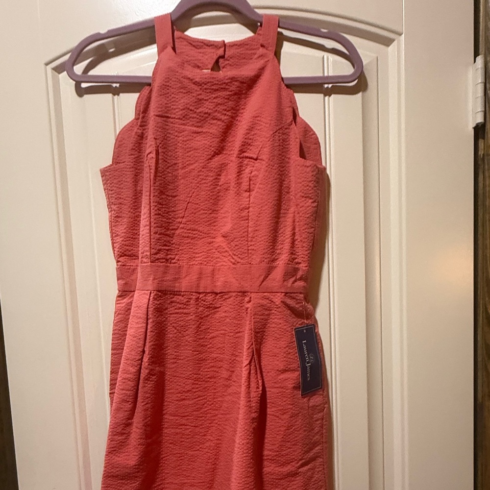 Lauren James Coral Strapless Dress